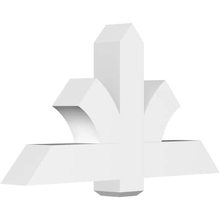 Ekena Millwork Redmond Architectural Grade PVC Gable Bracket, 48"W x 26"H x 6"D x 6"F, 13/12 Pitch GBP048X26X0606RED00